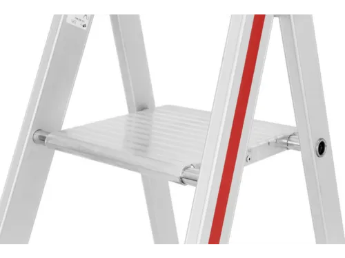 trapladder,eenzijdig,8treden,stand H 1,81m,balk L 2,64m,aluminium