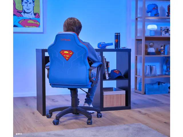 Trust GXT 703SM Revvo Gamingstoel Kids SuperMan Blauw