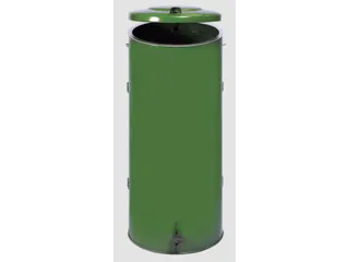 Afvalverzamelaar 120 Liter 980x500mm Dubbele Deur Voetpedaal Ral6001 - 1
