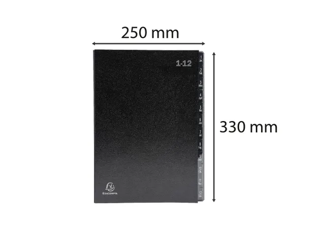 Voorordner Ordonator genum. 1-12 zwart