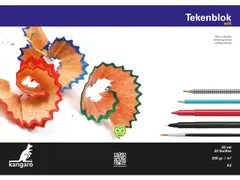 Tekenblok Kangaro A3 200 gram 20 vel wit