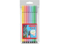Viltstift STABILO Pen 68 pastel etui à 8 kleuren