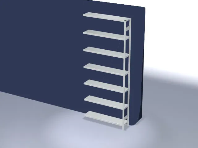 systeemstelling,aanbouwveld,HxBxD 3000x1310x335mm,vakl. 200kg