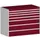 ladekast 1000x1300x750mm 7laden zware lasten RAL7035 front RAL3004