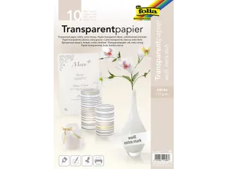Transparant papier Folia A4 115gr 10 vel wit - 1