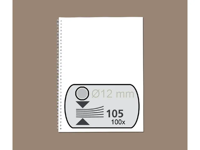 Draadrug Fellowes 12mm 34-rings A4 zilver 100stuks