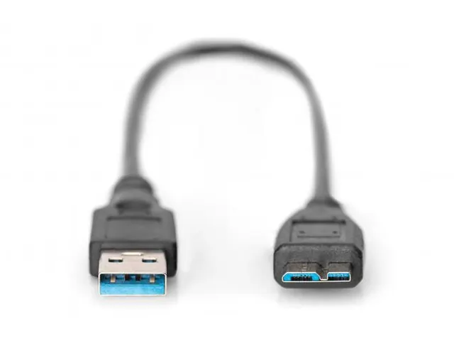 USB 3.0-aansluitkabel USB A - Micro USB B M/M 0,25m Zwart