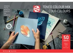 gekleurd tekenpapier, koude kleuren, ft A4 180g