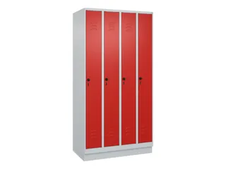 locker,HxBxD 1950x1000x500mm,4vak,vak B 250mm,draaigrendel,sokkel - 1