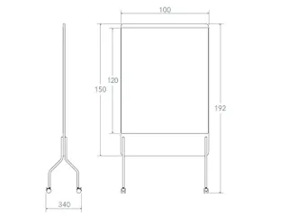 Whiteboard Rocada Natural 100x120cm wit mobiel 2-zijdig melamine magne - 12