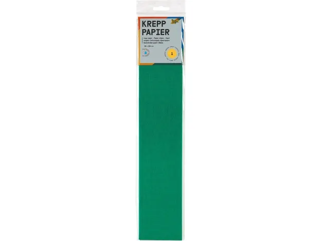 Papier crépon Folia 250x50cm 10 feuilles n° 141 vert mousse