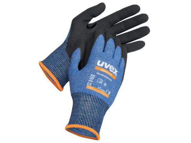 Uvex 60036 Athletic B XP snijbestendige handschoenen, blauw, maat 09,