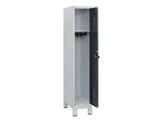 schoollocker,HxBxD 1630x300x500mm,1vak,vak B 300mm,draaigrendel,voeten - 1