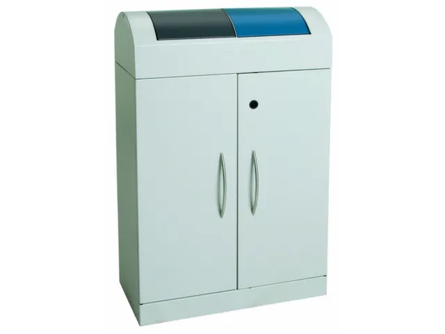 Station de tri sélectif 2x45l corps RAL7035 trappes RAL5010/RAL7016