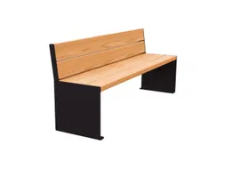 zitbank,B 1800mm,3latten,hout-zitting licht eikenhout,zitting H 450mm