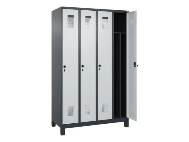 locker voor scheiding van kleding,HxBxD 1950x1200x500mm,4vak