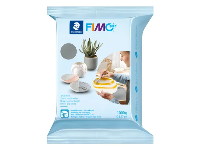 Pâte à modeler Fimo Air 1000g gris