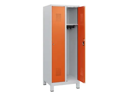 schoollocker,HxBxD 1630x600x500mm,2vak,vak B 300mm,cil.-slot,voeten