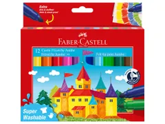 Viltstift Faber-Castell Jumbo 12 stuks super wasbaar karton etui