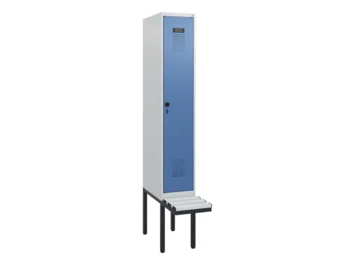 locker met bank,HxBxD 1950x300x815mm,1vak,vak B 300mm,draaigrendel