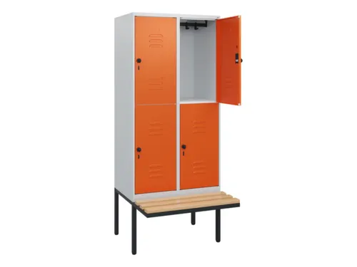 Dubbeldekse dekenkist,HxBxD 1950x800x815mm,2x2vak.,vak B 400mm