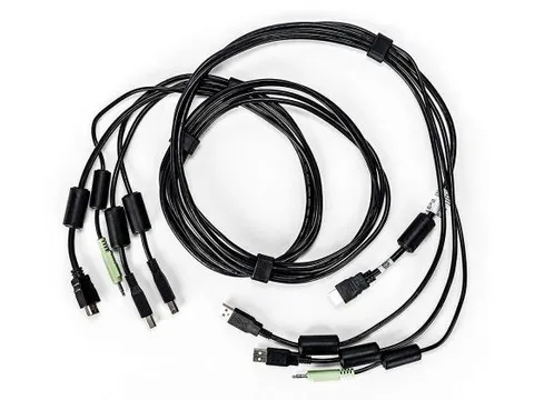 Vertiv Avocent CBL0113, 3 m, USB, USB, HDMI, Zwart, USB