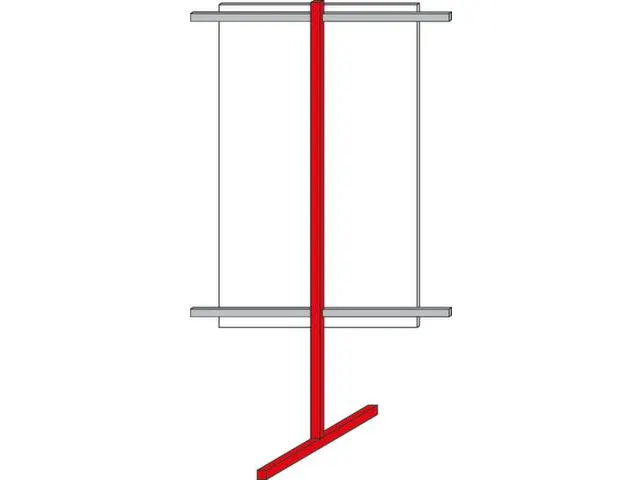 support centr. p. plaques perf./à fentes H 2050mm anthracite acier