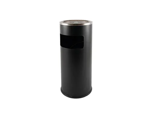 Afvalbak met asbak BRASQ 11 liter AT500 zwart