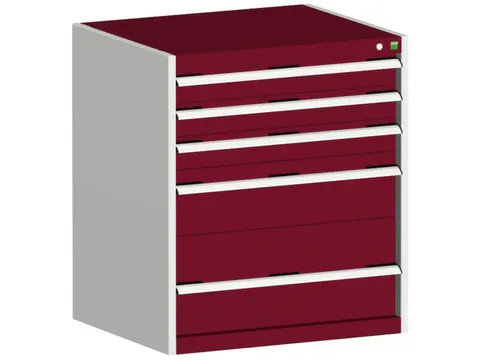 ladekast HxBxD 900x800x750mm 5laden romp RAL7035 front RAL3004