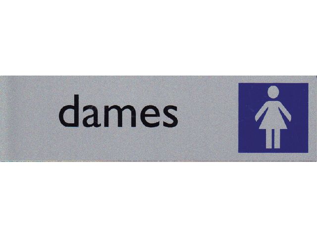 Infobord pictogram dames 165x44mm | DeurbordShop.nl