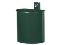 Afvalbak Staalplaat 20 Liter Gesloten Uitvoering Wandhouder Mosgroen