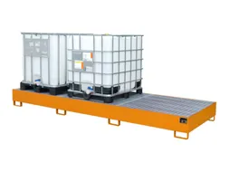 opvangbak,v. 3xIBC,opvangvol. 1000l,HxBxD 340x3850x1300mm,m. rooster