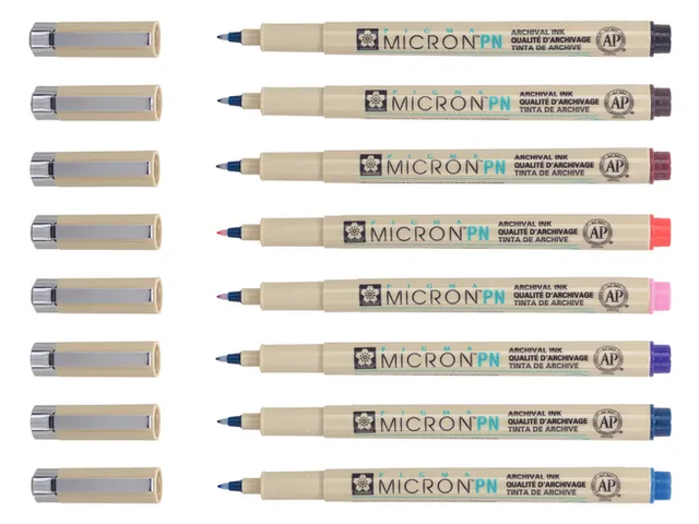 Fineliner Sakura pigma micron 0.4mm blister à 8 stuks assorti