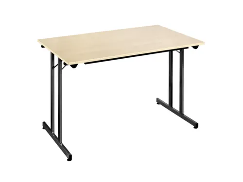 Klaptafel Vrijstaand 120x80 Cm Onderstel Zwart Blad Esdoorn