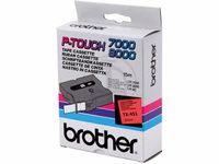 Lettertape Brother Tx-451 P-Touch 24Mm Zwart Op Rood