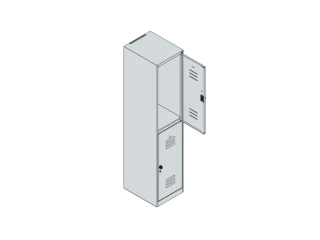 dubbeldekse locker,HxBxD 1850x400x500mm,1x2vak.,vak B 400mm