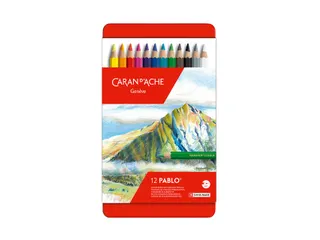Kleurpotloden Caran d'Ache Pablo assorti blik à 12stuks - 1