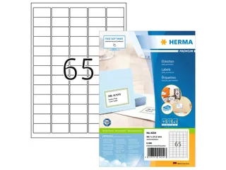 HERMA 4254 Premium Adresetiketten A4 38,1x21,2mm Wit 6500 stuks - 1