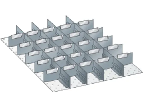 Indelingsmateriaal H 50mm 4gesleufde Lengteverdelers/25dwarsverdelers
