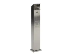 Combi-asbakstaander Vierkant Rvs 1150x180x150mm 2/5 liter Overkapping