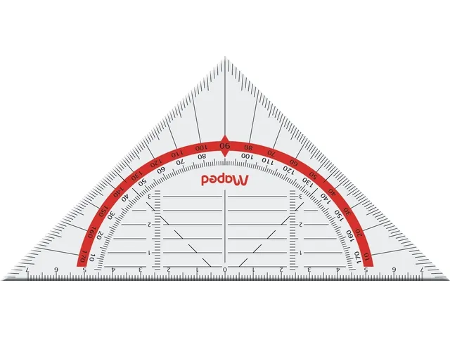 Geodriehoek Maped 028600 16cm Flexibel Transparant
