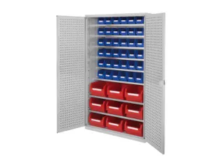 Ruime Bakkenkast 1950x1130x590mm 51 Magazijnbakken Geperf. Deur - 1