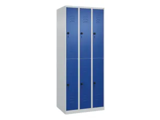 dubbeldekse locker,HxBxD 1850x750x500mm,3x2vak.,vak B 250mm - 1