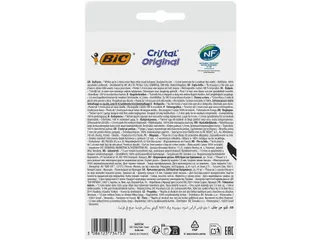 Balpen Bic Cristal medium zwart blister à 10 stuks - 5
