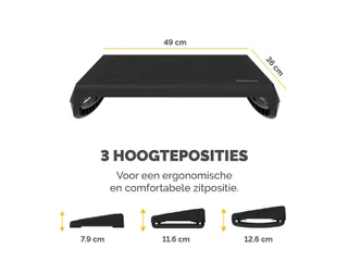 Voetensteun Fellowes Breyta zwart - 5