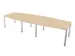 vergadertafel,HxBxD 740x3600x1400mm,vatvormig,NE-esdoorn