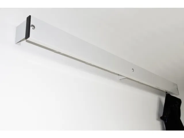 wandkapstok,HxL 100x2000mm,6jashaken,aluminium/roestvrij staal,RAL7035