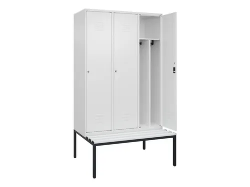 locker voor scheiding van kleding,HxBxD 2120x1200x815mm,3vak
