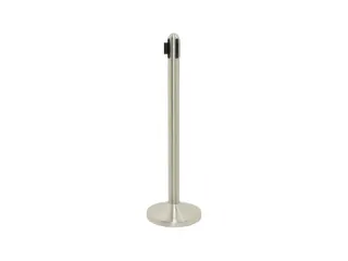 Afzetpaal Securit RVS met rolband 210cm zwart - 6
