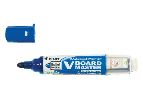 Whiteboardmarker Pilot V-Board Master Begreen Rond Medium Punt Blauw
